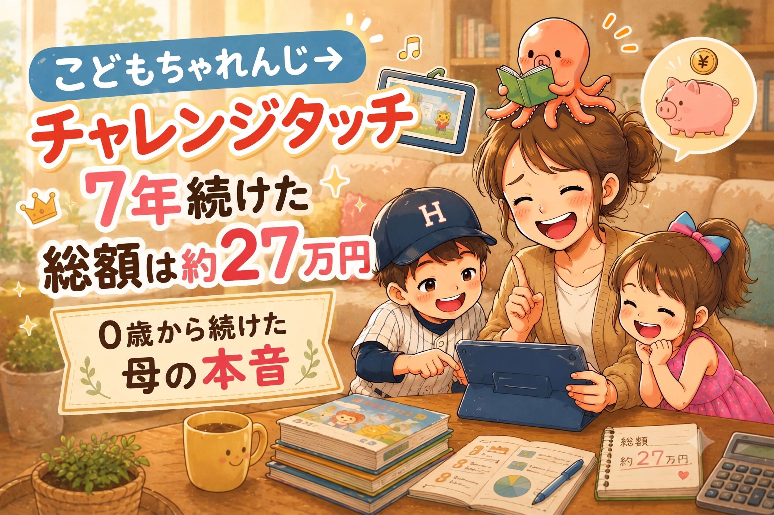 こどもちゃれんじ→チャレンジタッチ、7年続けた総額は約27万円|0歳から続けた母の本音
