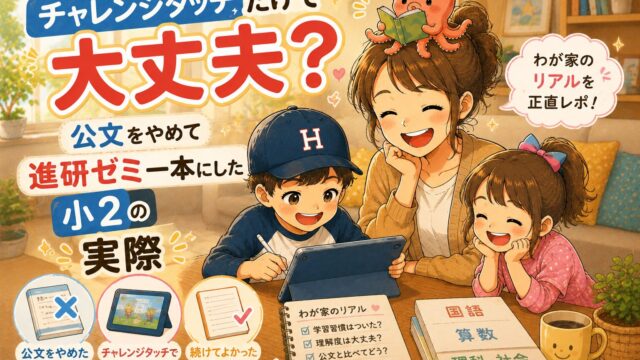 チャレンジタッチだけで大丈夫？公文をやめて進研ゼミ一本にした小2の実際